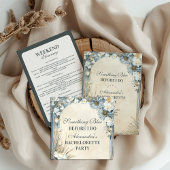 Something Blue Thistle Floral Bachelorette Party ラウンドシール