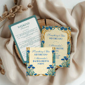 Something Blue Wildflower Bachelorette Party 招待状