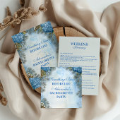 Something Blue Winter Floral Bachelorette Party 招待状