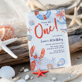 水彩ロブスター沿岸感謝してい誕生日の恵み ギフトタグ