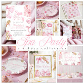 Spa Party Pink Birthday Manicure Table Sign ポスター