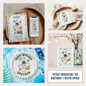 Space Adventure 1st Birthday | Outer Space ベビーTシャツ