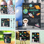 Astronaut Space Birthday Boy Party - Blast Off  招待状