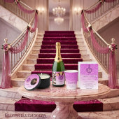 写真 & 落ちるピンクのグリッター スイート シックスティーン 招待状