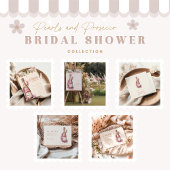 きらめく真珠とプロセッコブライダルシャワー サンキューカード