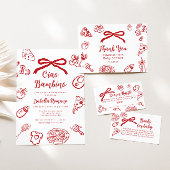 Special Delivery Italian Whimsical Bow Baby Shower ペーパープレート