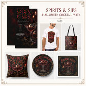 Spirits & Sips ハロウィン・カクテルパーティーの招待状 招待状