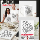 BOO不気味こうもりスウォームハロウィーンデザイン招待状 招待状