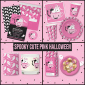 黒と白のハロウィンエプロン おばけ かわいい エプロン