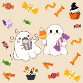 可愛いハロウィーン・ホラー映画 招待状