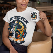 面白いハロウィーンナースTシャツ Tシャツ