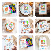 Sports Theme Boys Modern Birthday Party 招待状