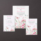 春ピンクバタフライ結婚フローラ テーブルナンバー (この独立クリエイターのコレクションをカスタマイズ。)