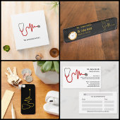 聴診器EKGハートビートラインECG波医療 予約カード