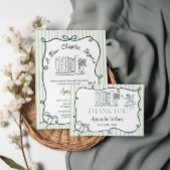 Storybook Green Baby Shower  招待状