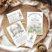 ペーターラビットキャベツパッチ野菜ベビーシャワー 招待状