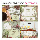 Watercolor Woodland Bearly Wait Baby Shower スタンダードカクテルナプキン