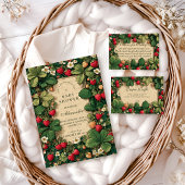 Strawberry Fairytale Baby Shower Diapper Raffle  エンクロージャーカード