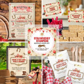 ストロベリースタンピードバースデーパーティードフードシンボルや象徴 ポスター