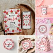 イチゴ1st誕生日パーティーベリーの最初の写真 招待状