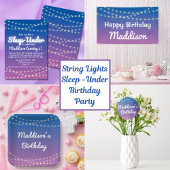 ライトの上で半分睡眠の下でパーティー サンキューカード