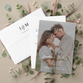 Elegant Dusty Blue Monogram Ampersand Wedding フェイバータグ (この独立クリエイターのコレクションをカスタマイズ。テスト)