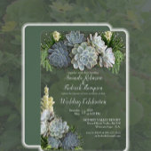 ブルースの淡い色の多肉眼の結婚式 ラベル