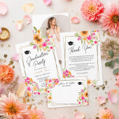 夏の庭のフローラ金ゴールドスクリプトの卒業 招待状