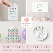 夏ビーチプールパーティー誕生日カラフルかわいい ラッピングペーパー