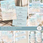 Watercolor Beach Wedding RSVP Reply Card