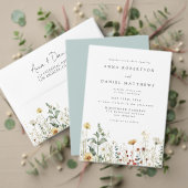 サマーワイルドフラワーフィー結婚ルド サンキューカード (この独立クリエイターのコレクションをカスタマイズ。テスト)