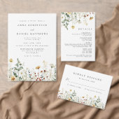 サマーワイルドフラワーフィー結婚ルド サンキューカード (この独立クリエイターのコレクションをカスタマイズ。)