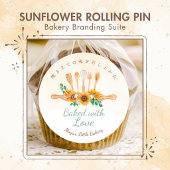 Sunflower Rolling Pin Cookie Care Instructions サンキューカード