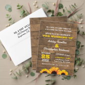 ひまわり素朴と木パーソナライズされた結婚の スクエアペーパーコースター (この独立クリエイターのコレクションをカスタマイズ。テスト)