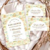 Cute Tropical Animal Party Baby Shower 招待状