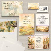 The Perfect Blend Vineyard Grapes Couples Shower 招待状