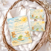 Surf’s Up Baby Shower Diapper Raffle エンクロージャーカード