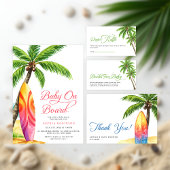 サーフィンボードサマービーチベビーシャワーの好意 ラウンドシール