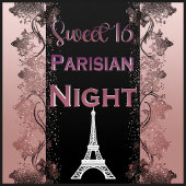 Blush Pink Glitter Parisian Theme Metallic Silver  ラッピングペーパー