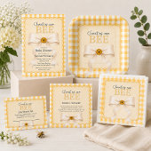 Sweet as Can Bee イエローリボン ベビーシャワー QR RSVP 招待状
