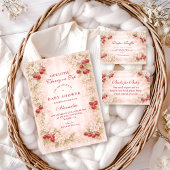Sweet Cherry Garden Baby Shower 招待状