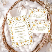 Sweet Honey Bee Baby Shower 招待状