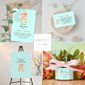 Sweet Lion Baby Shower Theme Party Backdrop タペストリー