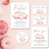 パンプキンピンクフローラベビーガールシャワー ペットボトルラベル