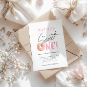 ドーナツ一ピンクガーリークモダンスクリプト フリースブランケット