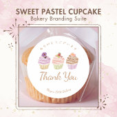 スイートパステルカップケーキの材料表示 スクエアシール