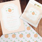 Sweet Peach Elegant Baby Shower ラウンドシール