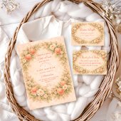 Sweet Peach Orchard Baby Shower 招待状