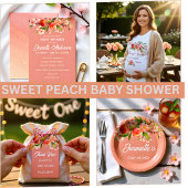 Sweet Peach Orchard Baby Shower 招待状