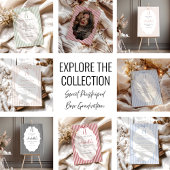 Sweet Pinstriped Pink Bow Joint Graduation 招待状